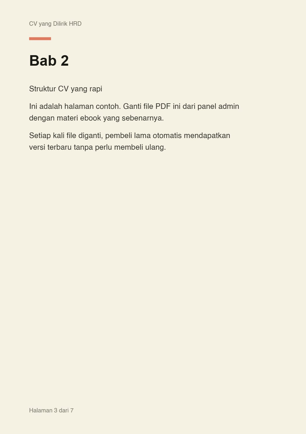 Preview halaman 3 CV yang Dilirik HRD