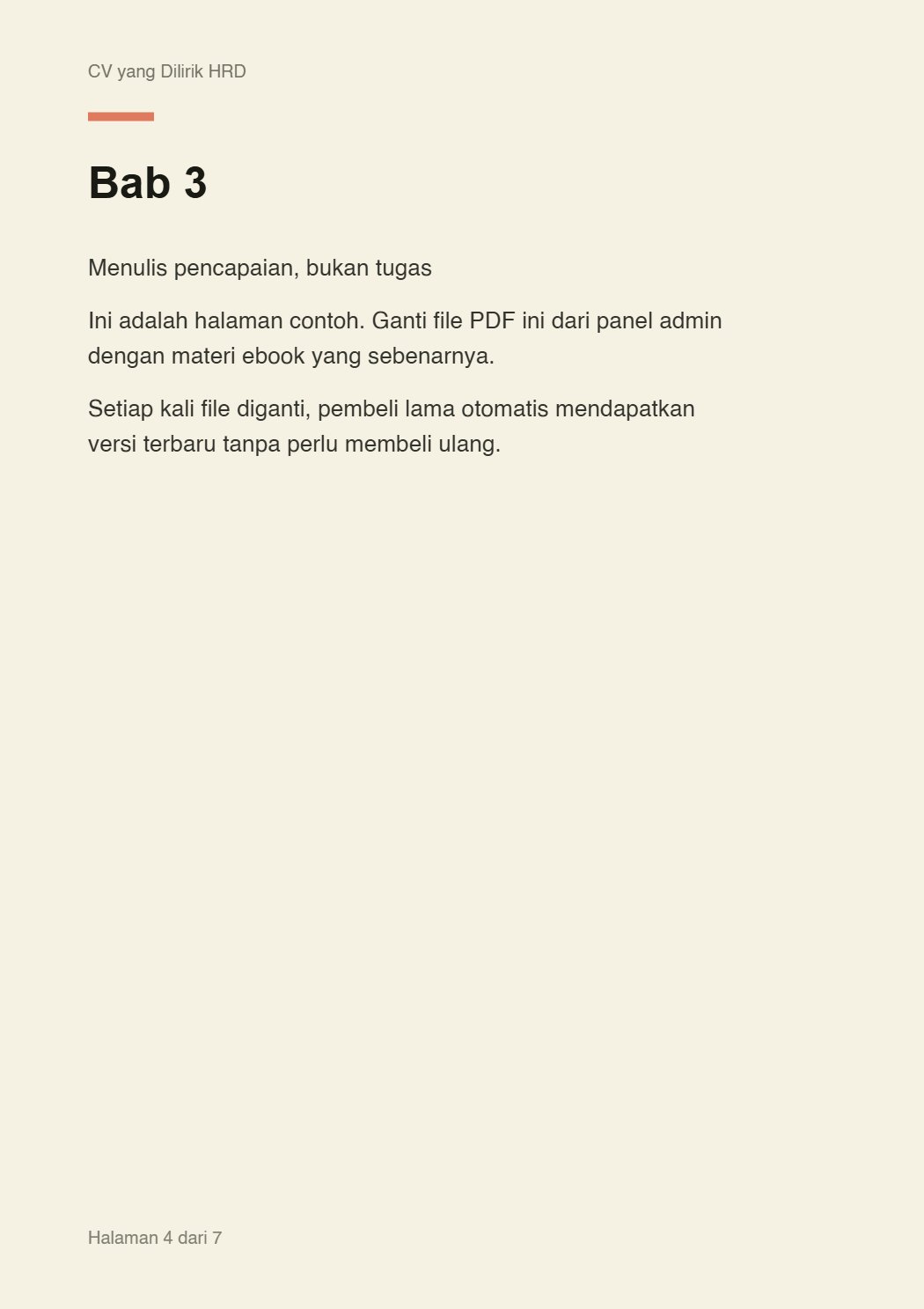 Preview halaman 4 CV yang Dilirik HRD