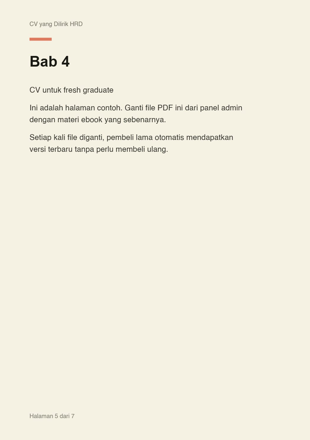 Preview halaman 5 CV yang Dilirik HRD